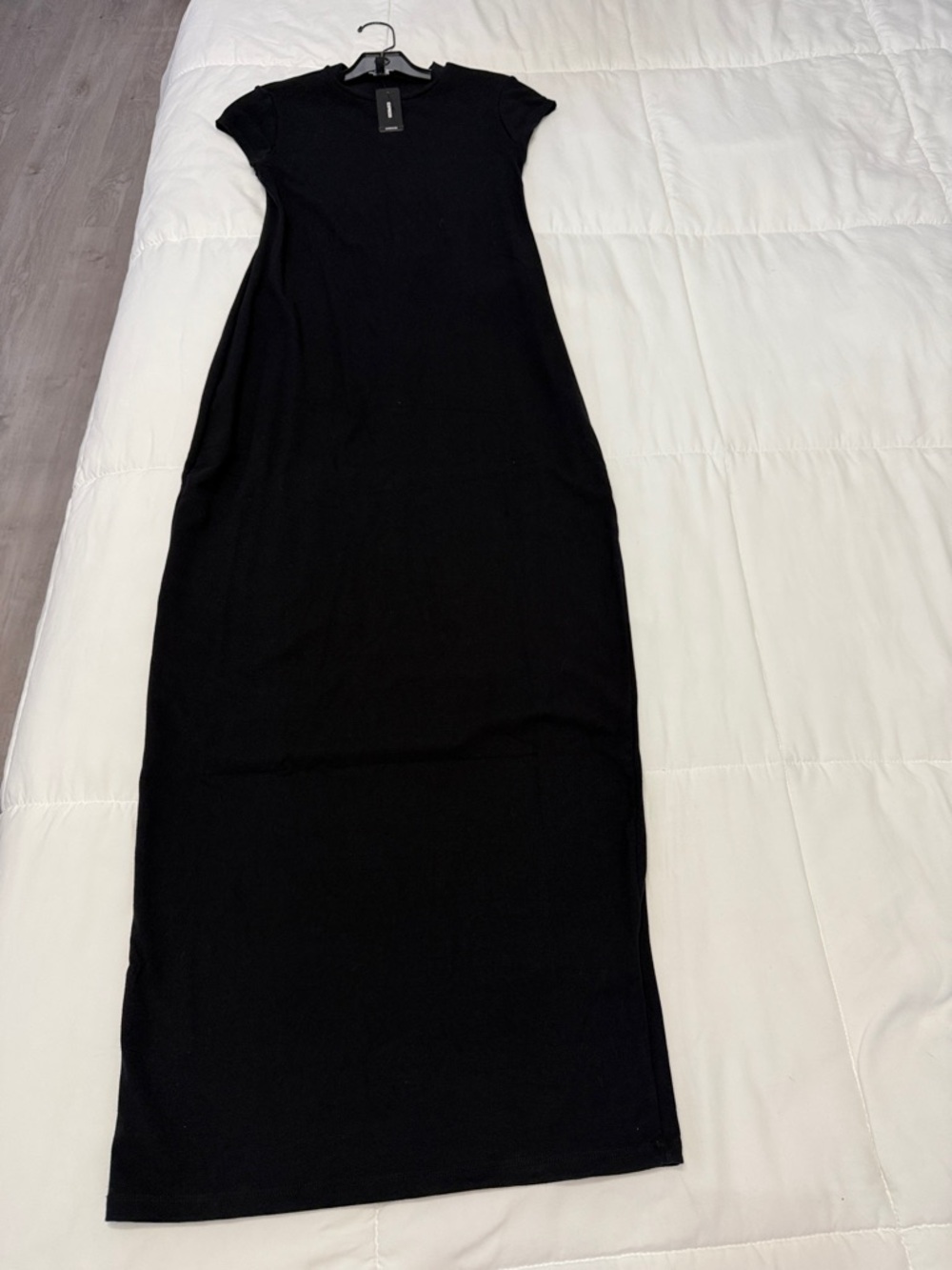 Express Black Cap-Sleeve T-shirt  Maxi Dress S New with tags